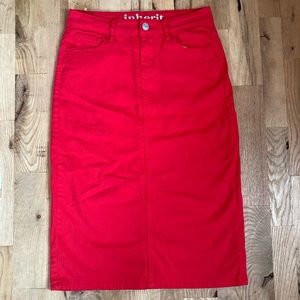 Inherit Remi Skirt Red 29” LIKE NEW! Christmas Modest 😍🎄